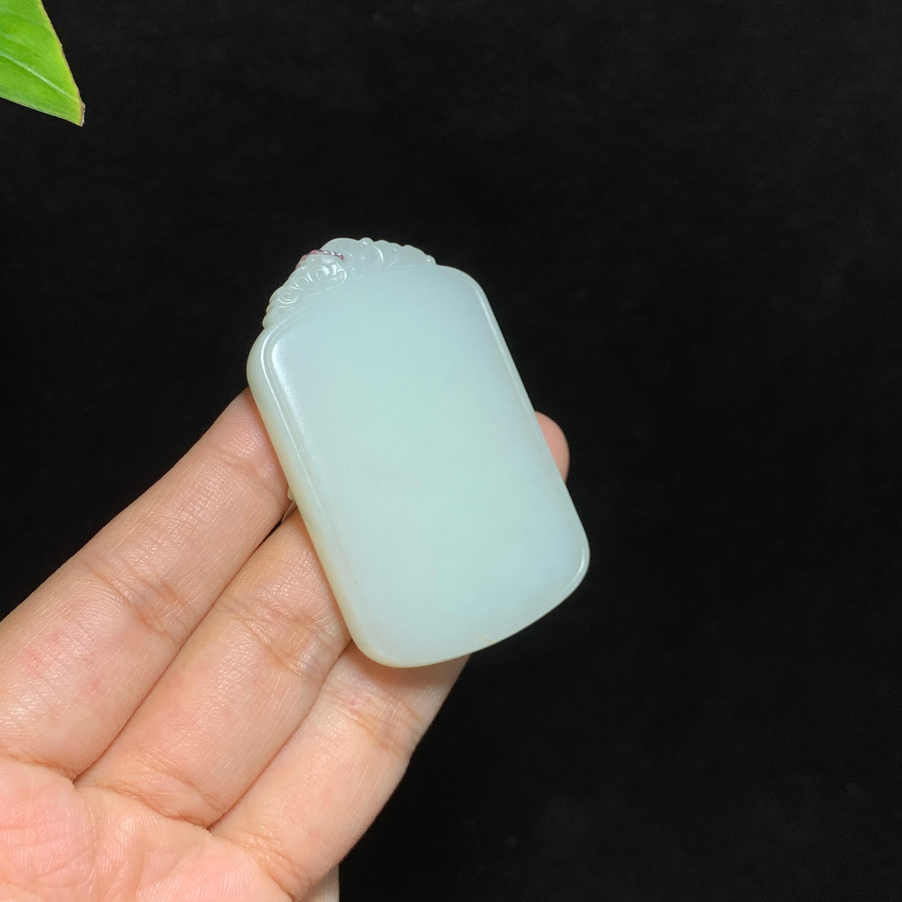 和田山料白玉无事牌挂件（32.0g）