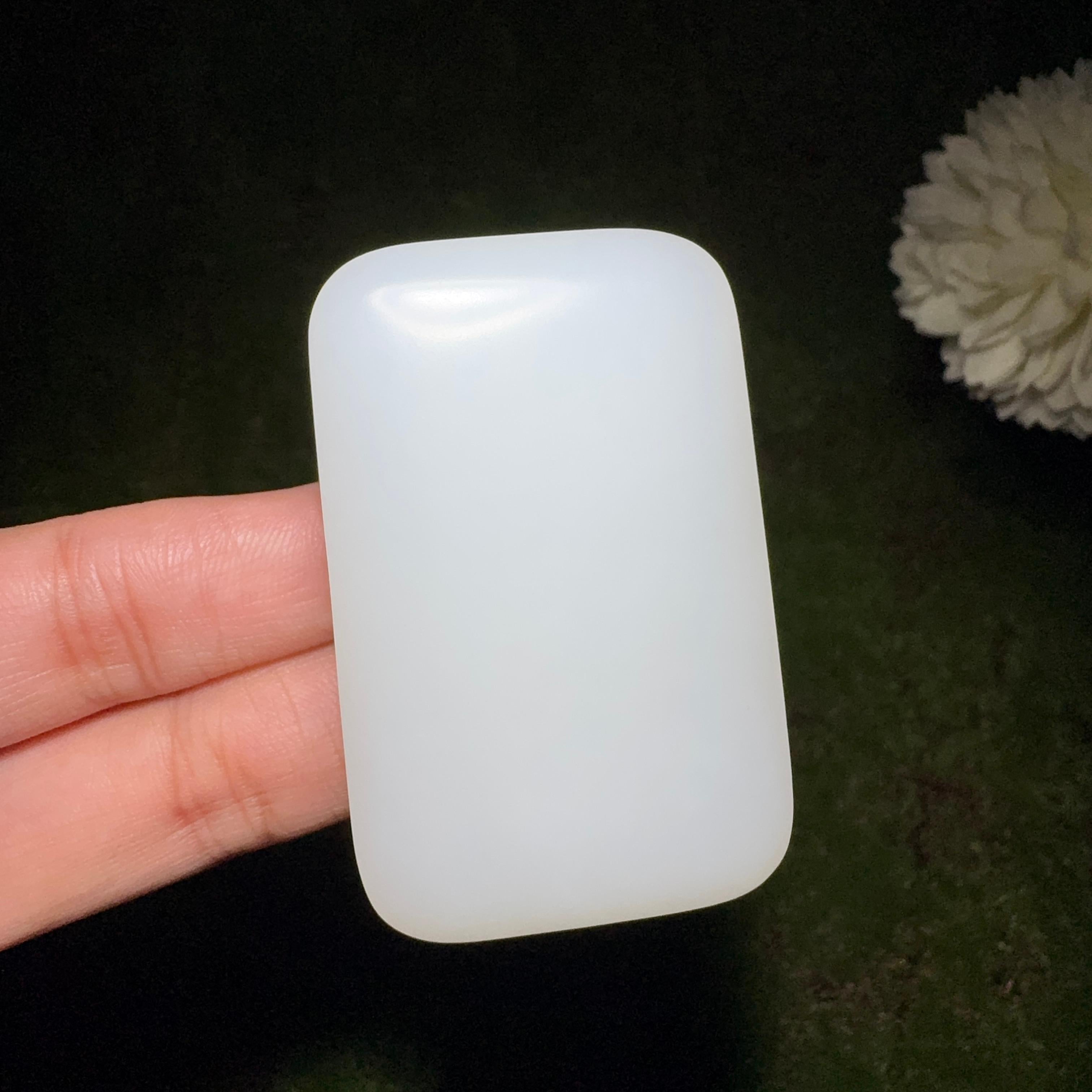和田玉白玉平安无事牌（71.2g）