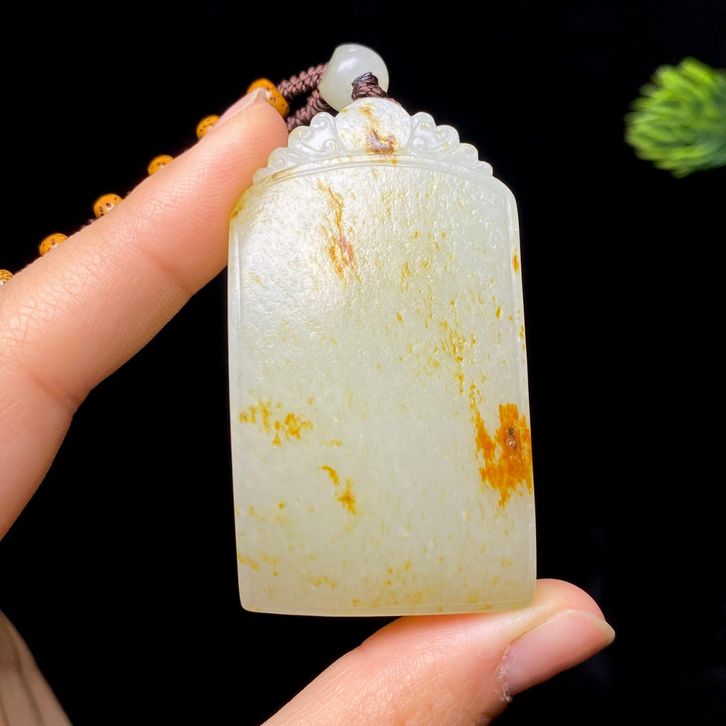 和田玉籽料无事牌（61.7g）