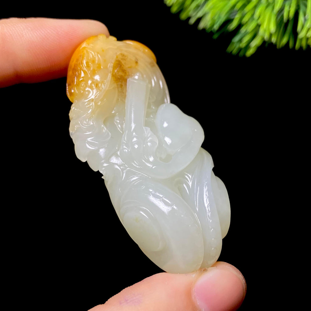 和田玉籽料龙行天下（36.7g）