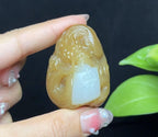 新疆和田玉且末糖羊脂玉龙凤挂件（54.2g）