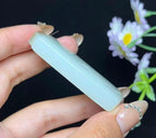和田玉糖白带翠平安无事牌（48.2g）