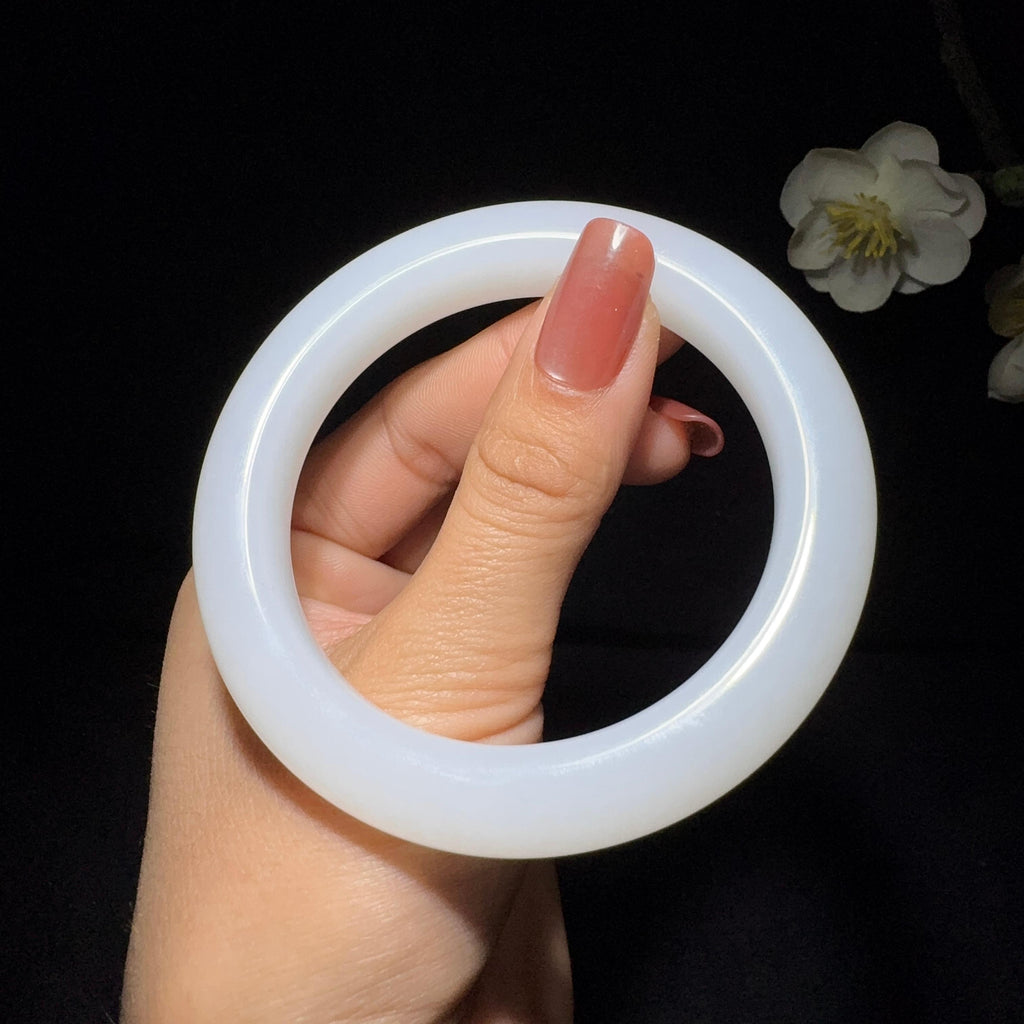 和田玉羊脂白玉手镯（65.9g）