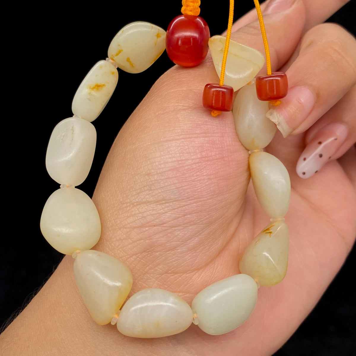 和田玉黄皮籽料【精品手串】（39.3g）