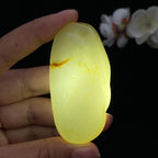 和田玉洒金皮籽料手把件（71.3g）