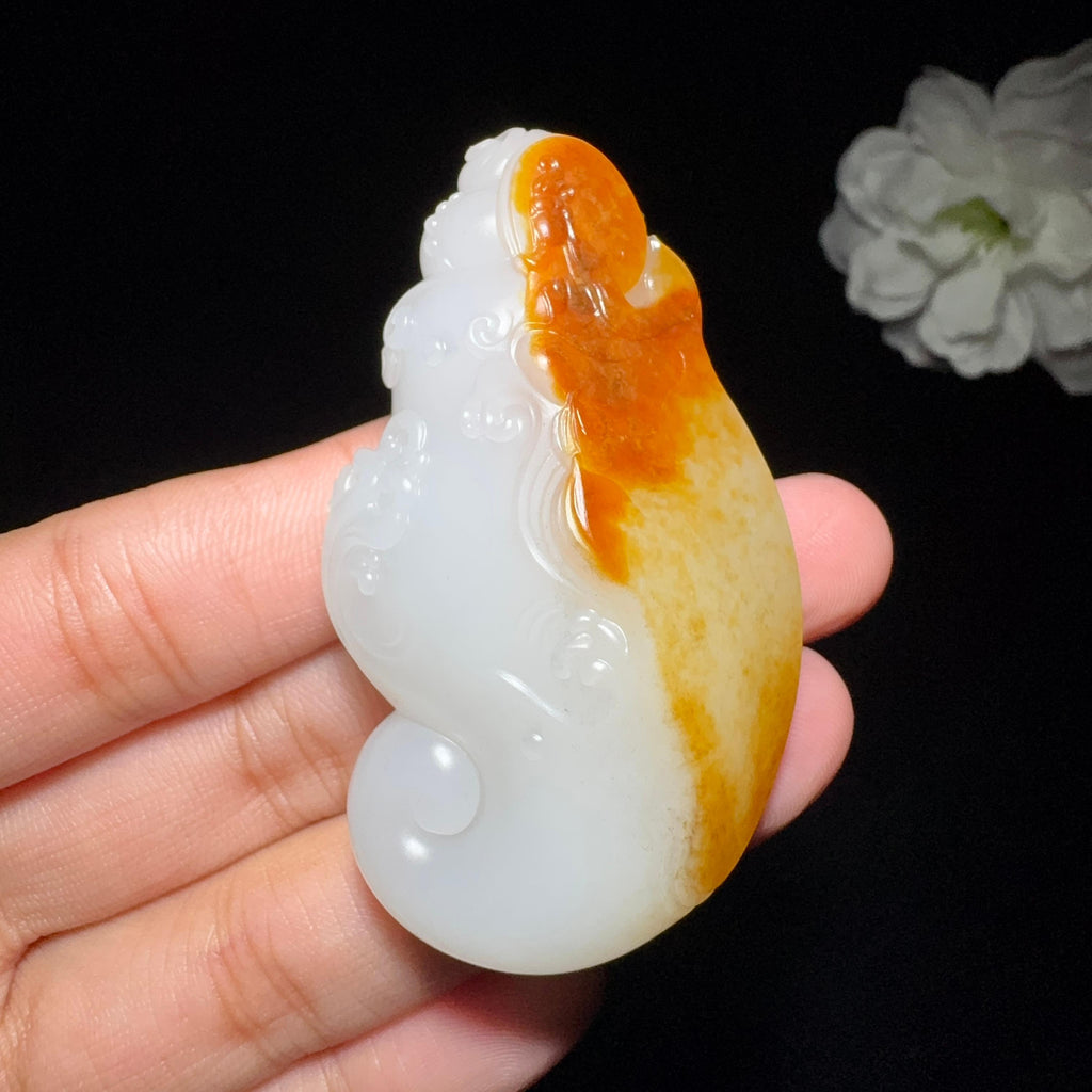 高品质和田玉籽料观音挂件（44.5g）