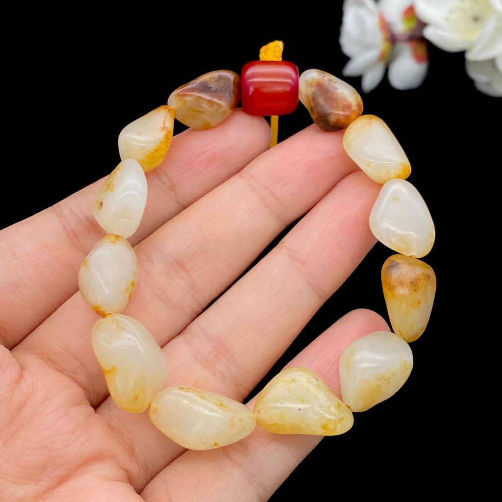 和田玉洒金皮【精品手串】（28.3g）