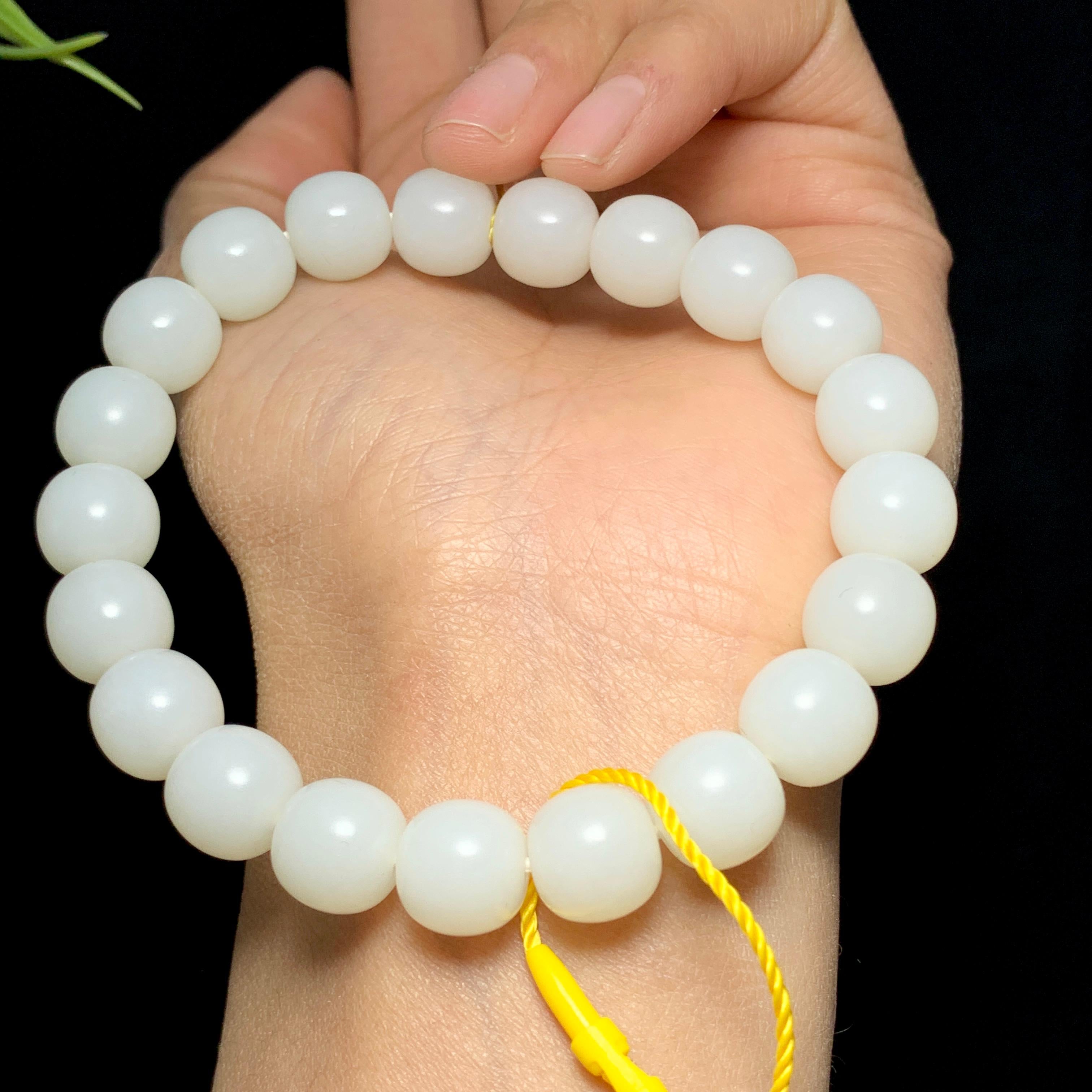 和田山料白玉老型珠手串（38.8g）