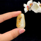 和田玉洒红皮籽料挂件（19.2g）