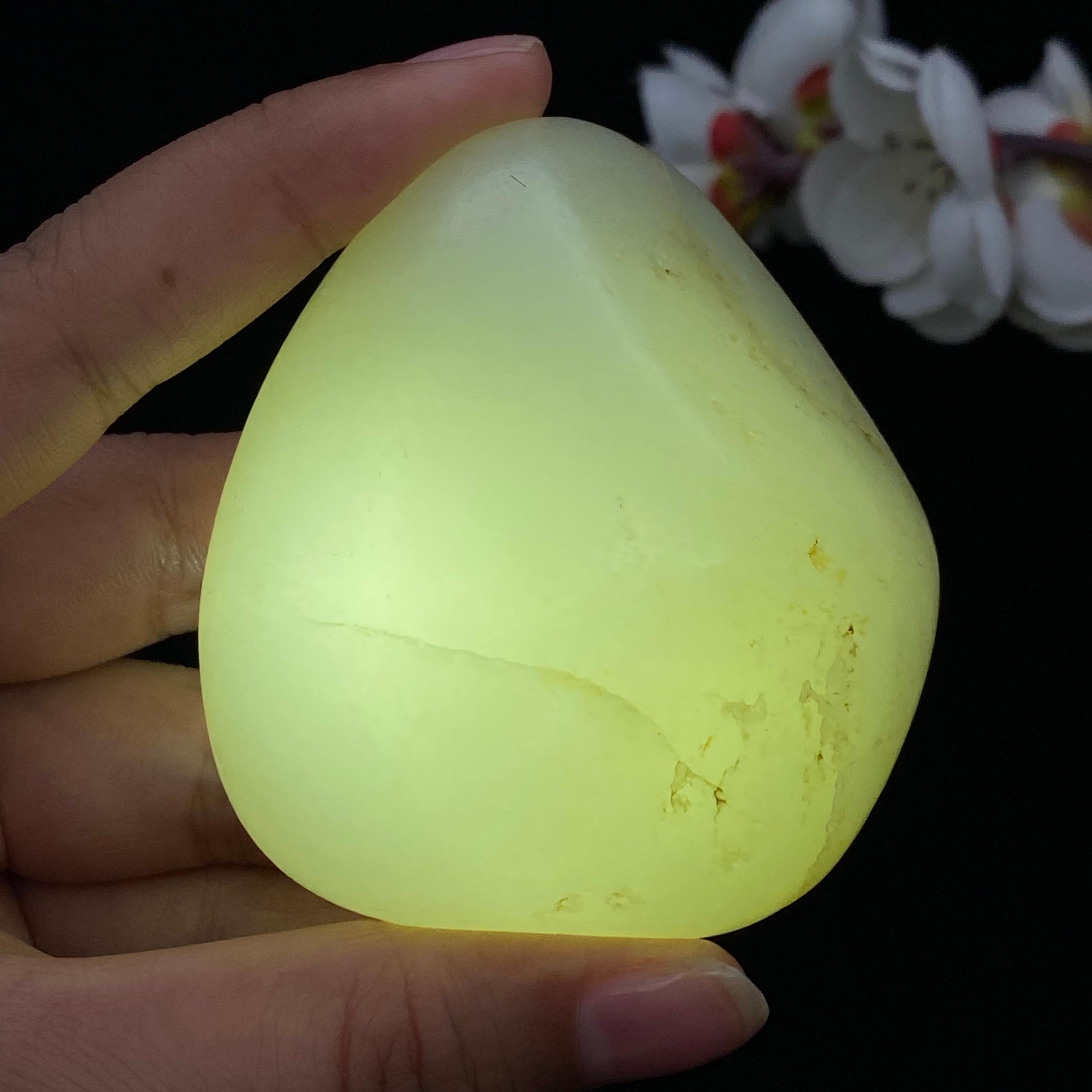 和田玉洒金皮籽料手把件（170.3g）