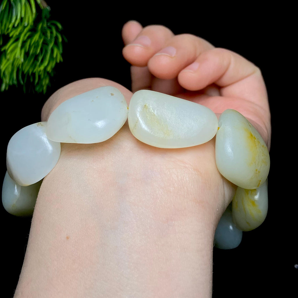 和田玉洒金皮籽料手串（82.58g）