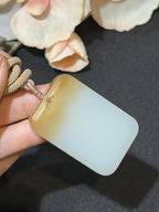 和田玉且末料糖白平安无事牌（36.0g）