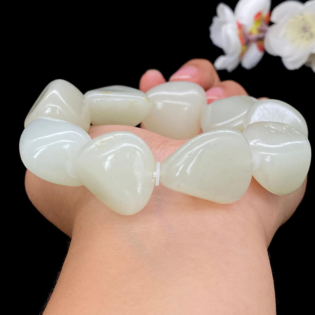和田玉白玉籽料【精品手串】（119.8g）
