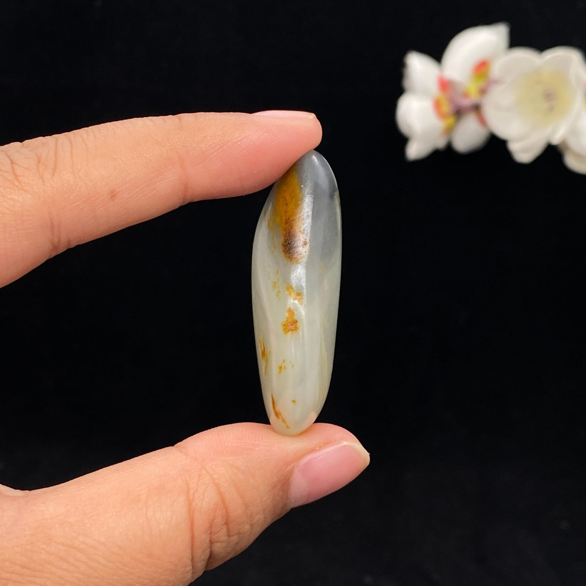 和田玉洒金皮青花籽料（21.3g）