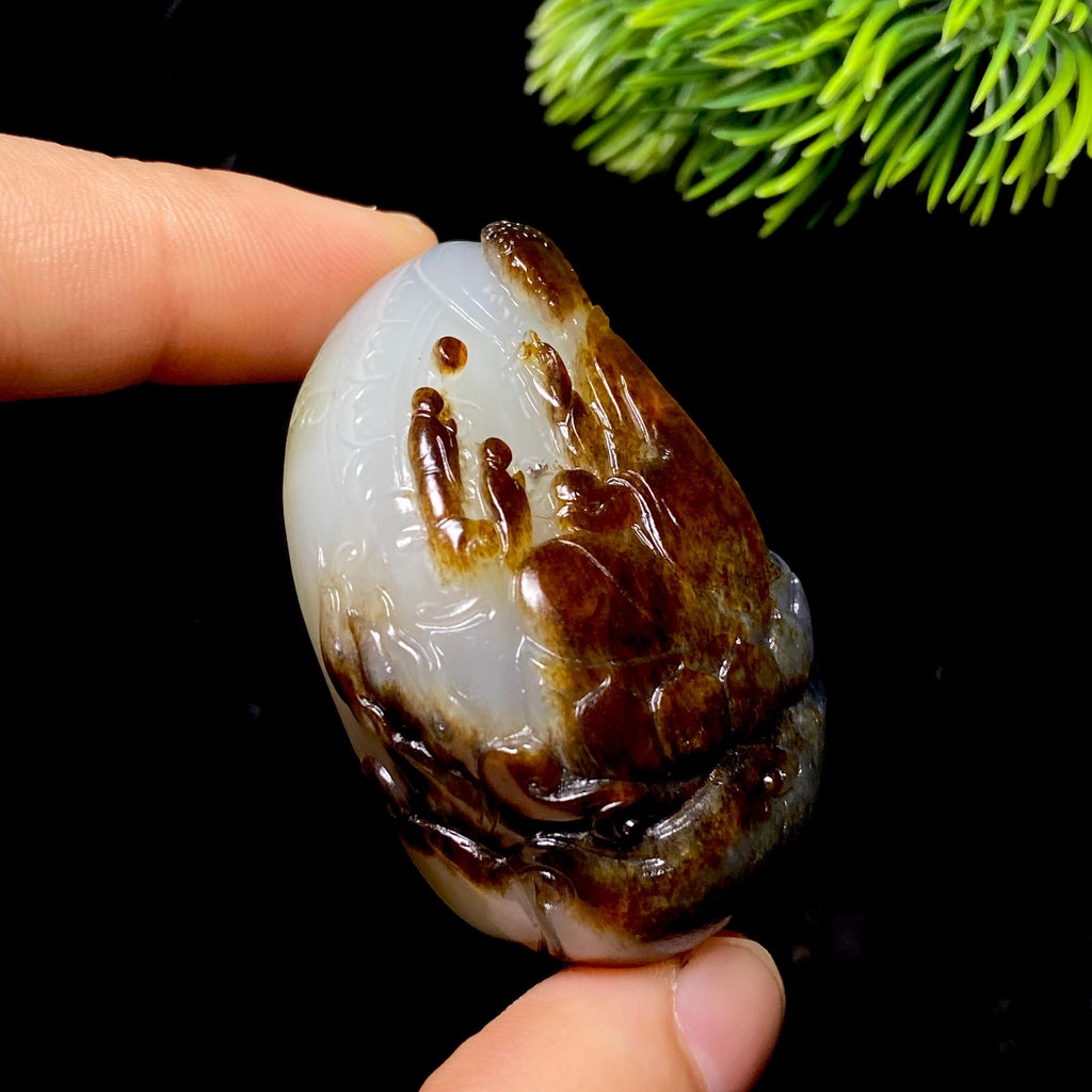 和田玉籽料阿敏陀佛（55.0g）