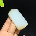 和田山料糖白玉无事牌挂件（62.6g）