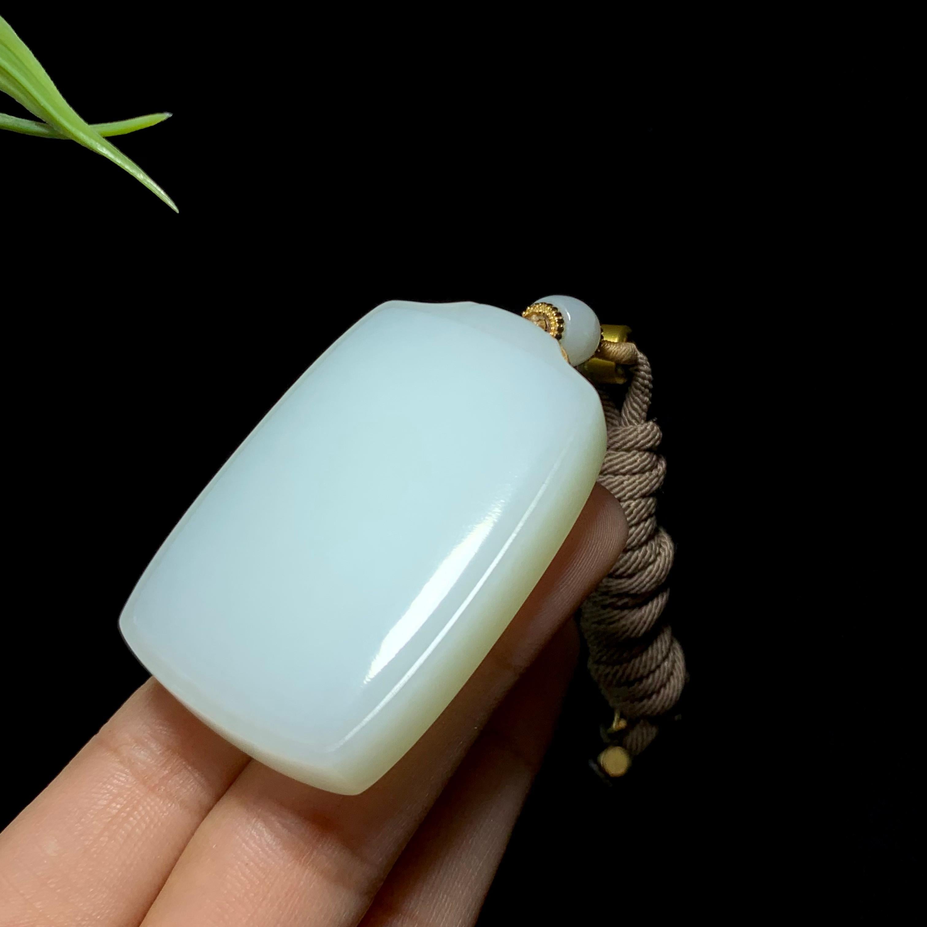和田白玉无事牌（54.0g）