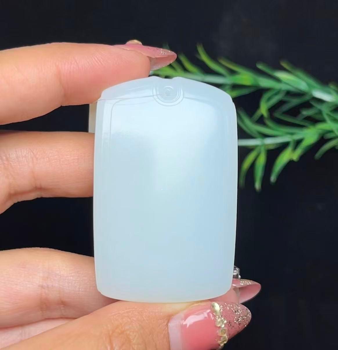 和田白玉平安无事牌（55.7g）