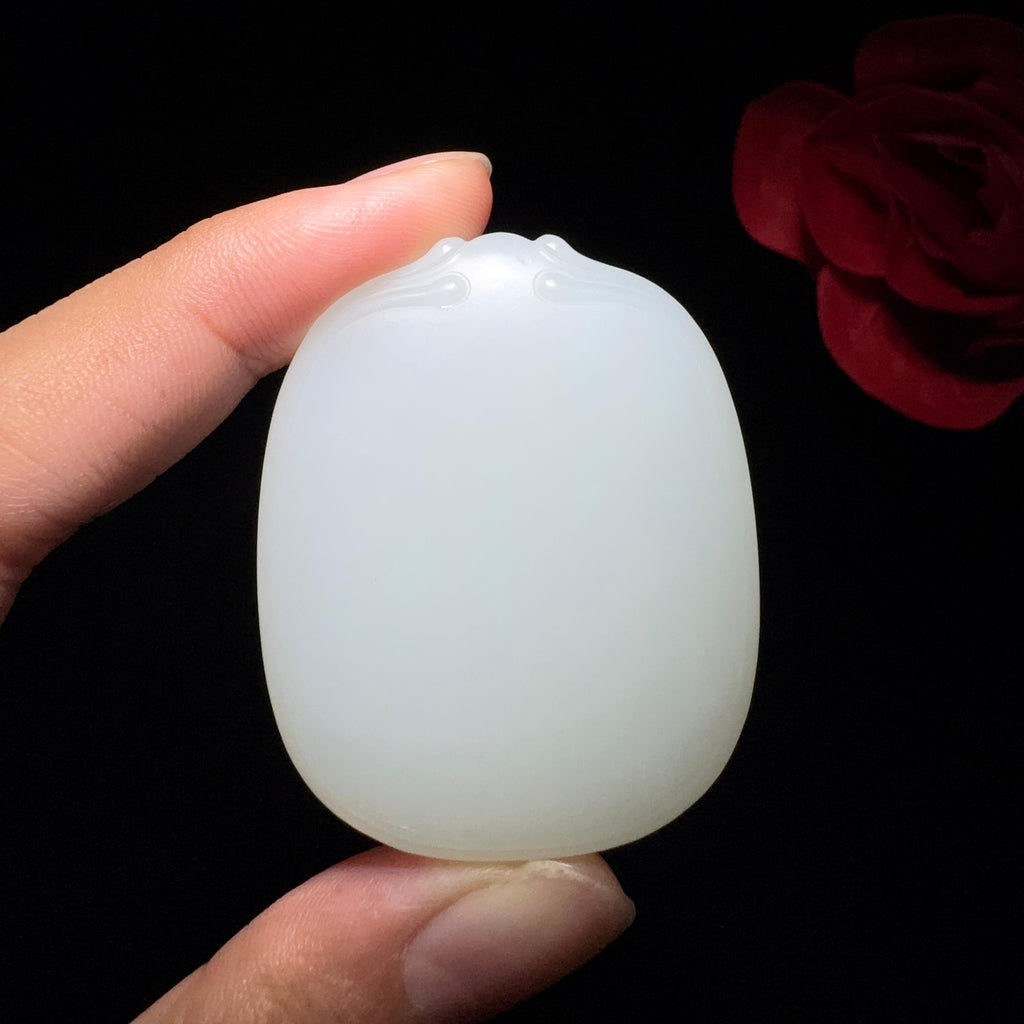 和田玉白玉平安无事牌（36.1g）