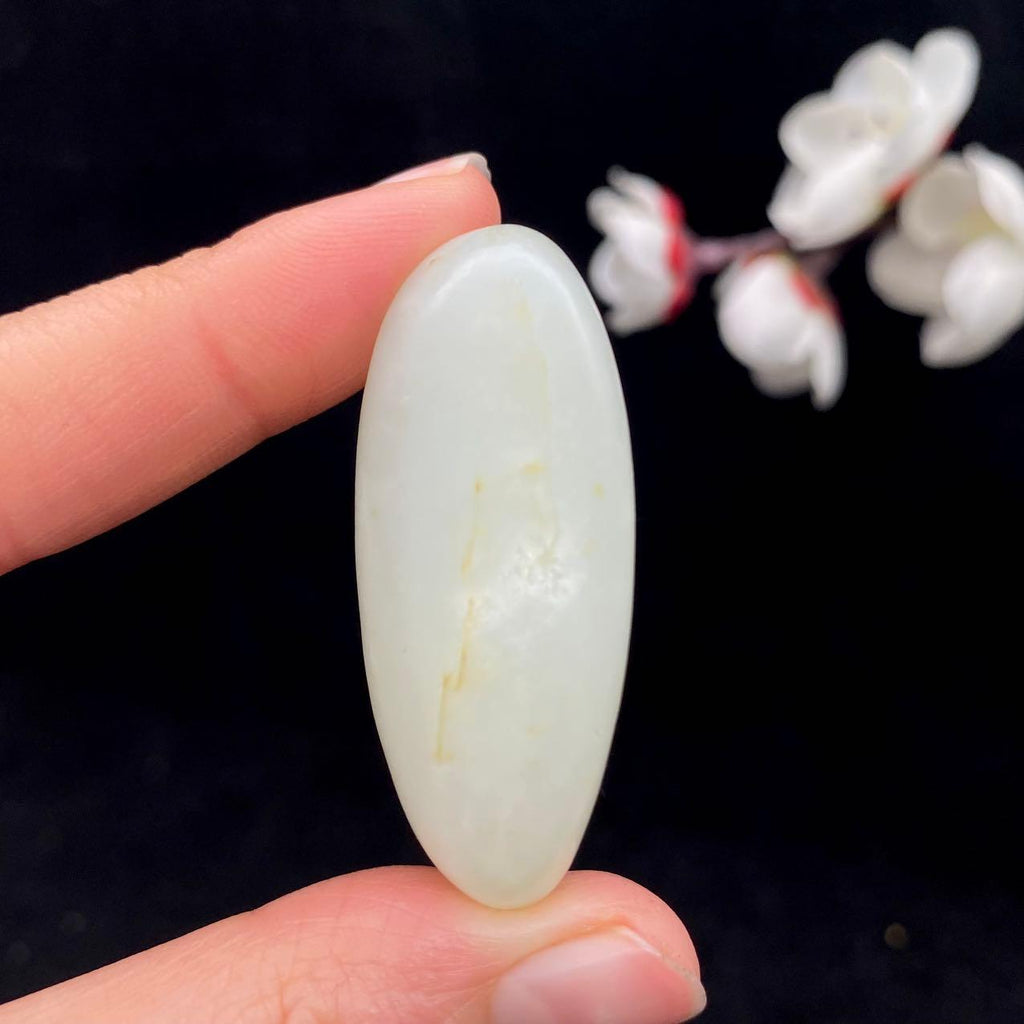 和田玉白玉带黄皮籽料挂件（33.1g）