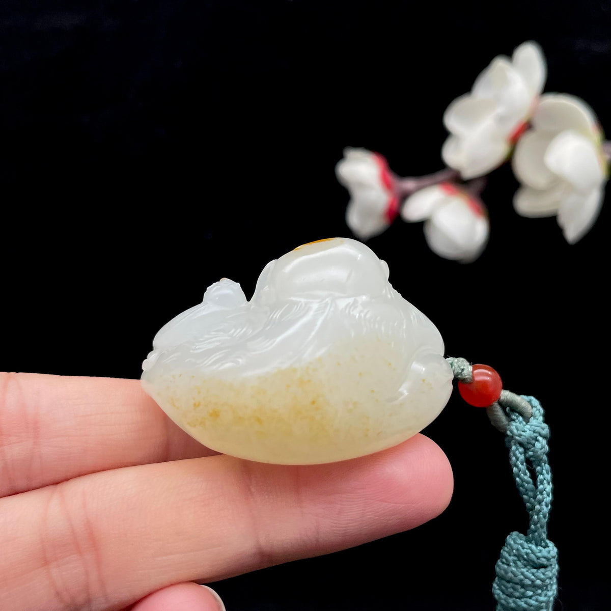 和田玉籽料【母子情深】挂件（42.2g）