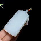 和田山料羊脂白玉无事牌（62.7g）