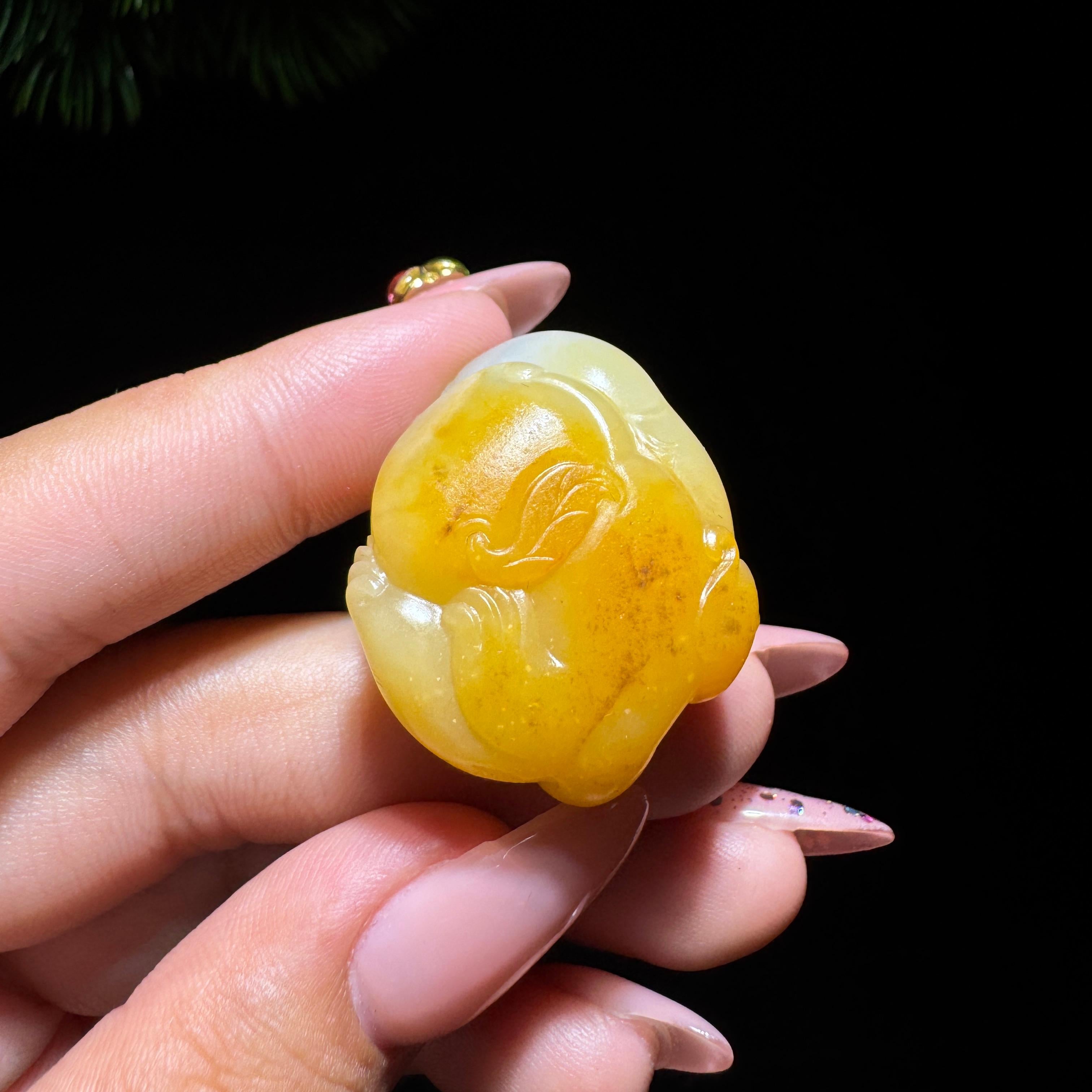 和田玉籽料灵猴献寿（24.0g）