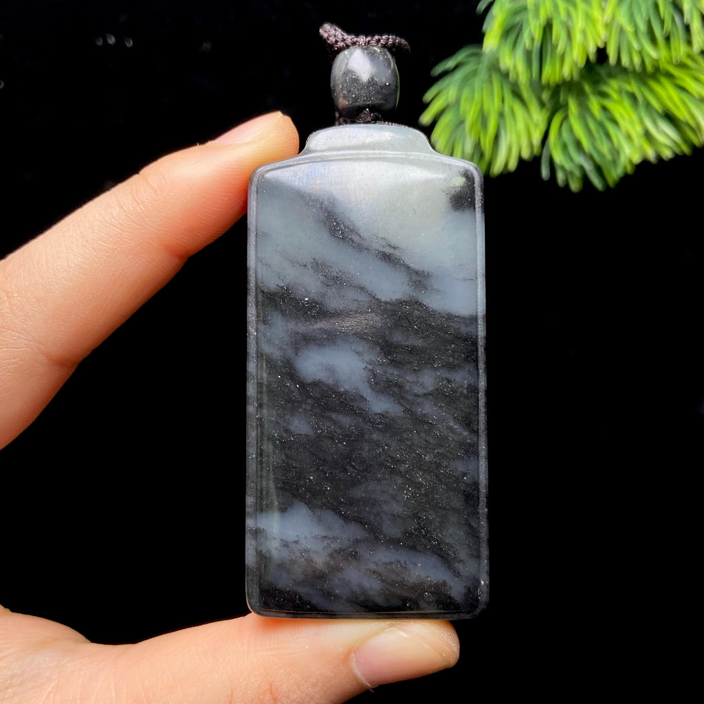 和田玉籽料青花无事牌（91.3g）