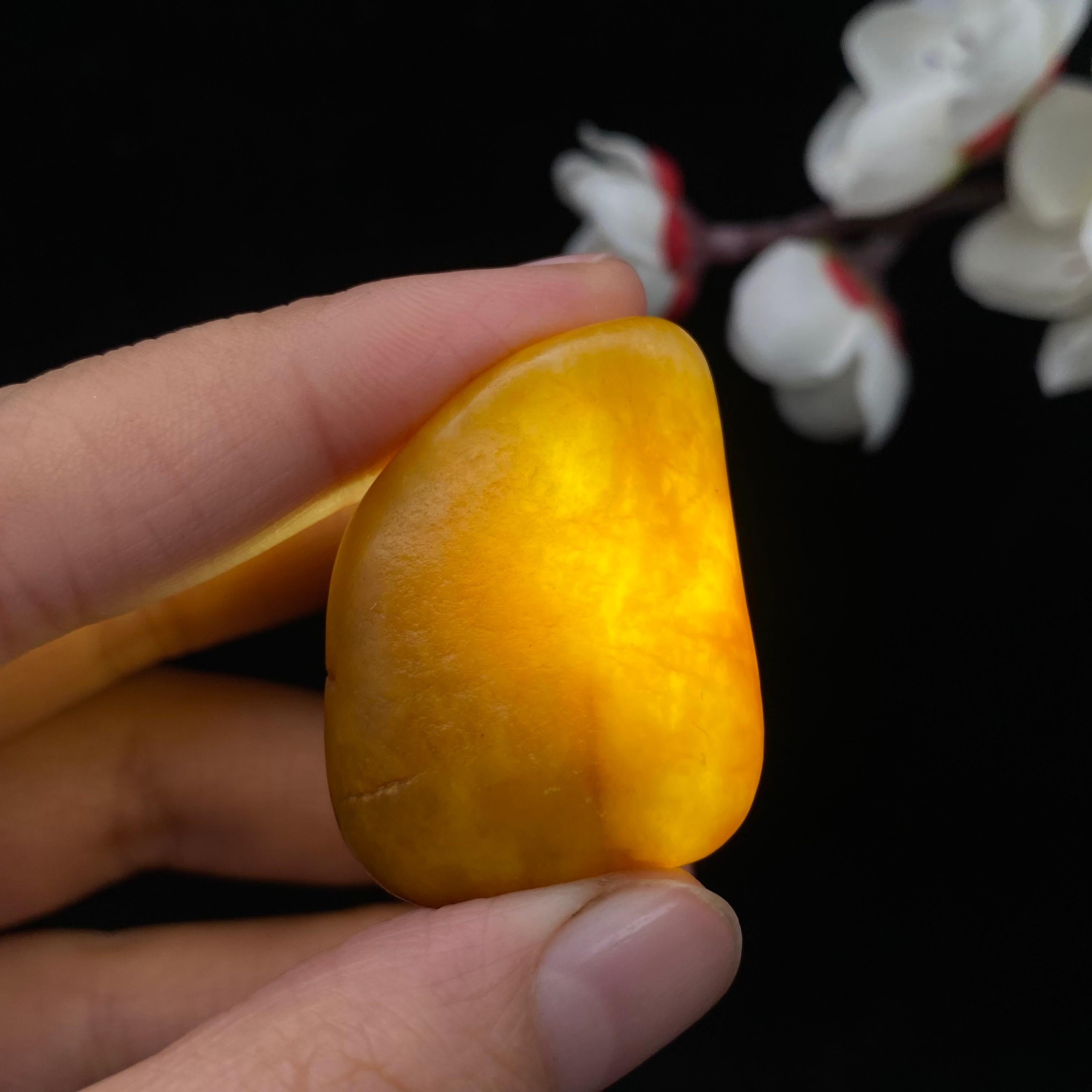 和田玉聚黄皮籽料原石（19.5g）