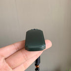 和田玉塔青一细平安无事牌（38.3g）