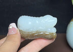 和田玉糖白羊脂玉旺财（47.5g）