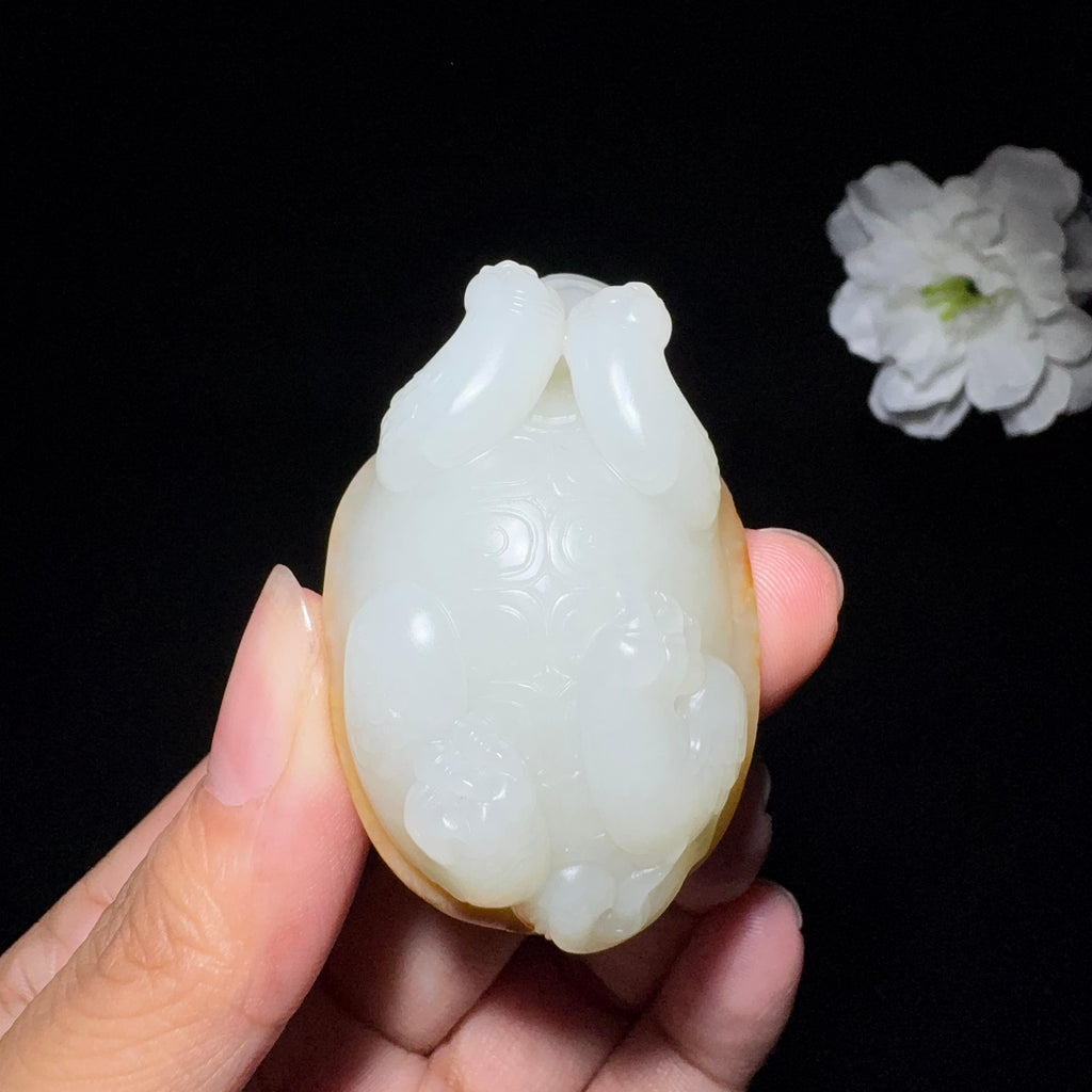 和田玉籽料龙龟挂件（62.4g）