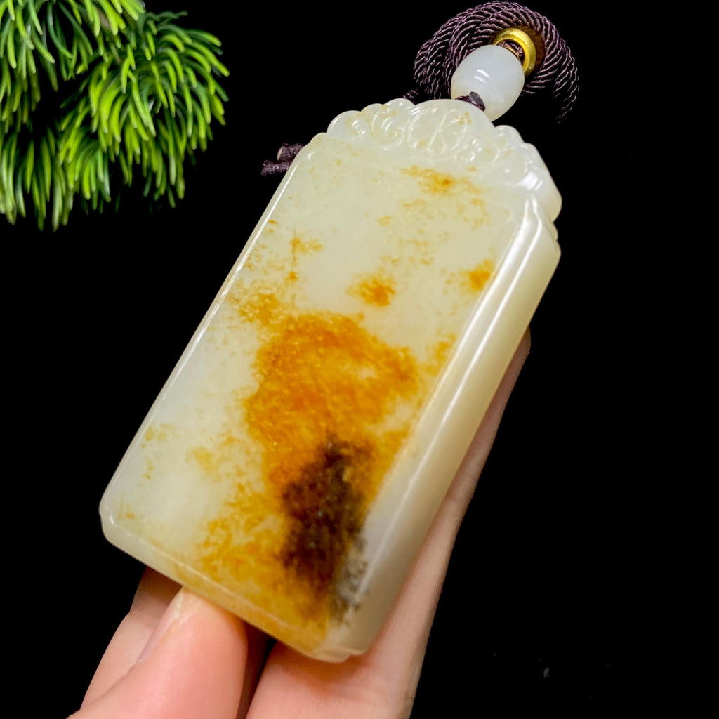 和田玉籽料无事牌（73.6g）