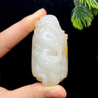 和田玉籽料龙纹把件（56.4g）