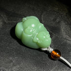 和田玉碧玉粉绿佛公（23.0g）