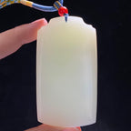 和田玉白玉无事牌（98.8g）