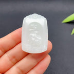 和田玉羊脂白玉生肖鼠玉牌（15.43g）