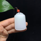 高品质和田山料白玉无事牌挂件（37.7g）