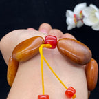 和田玉红沁皮籽料【精品手串】（103.3g）