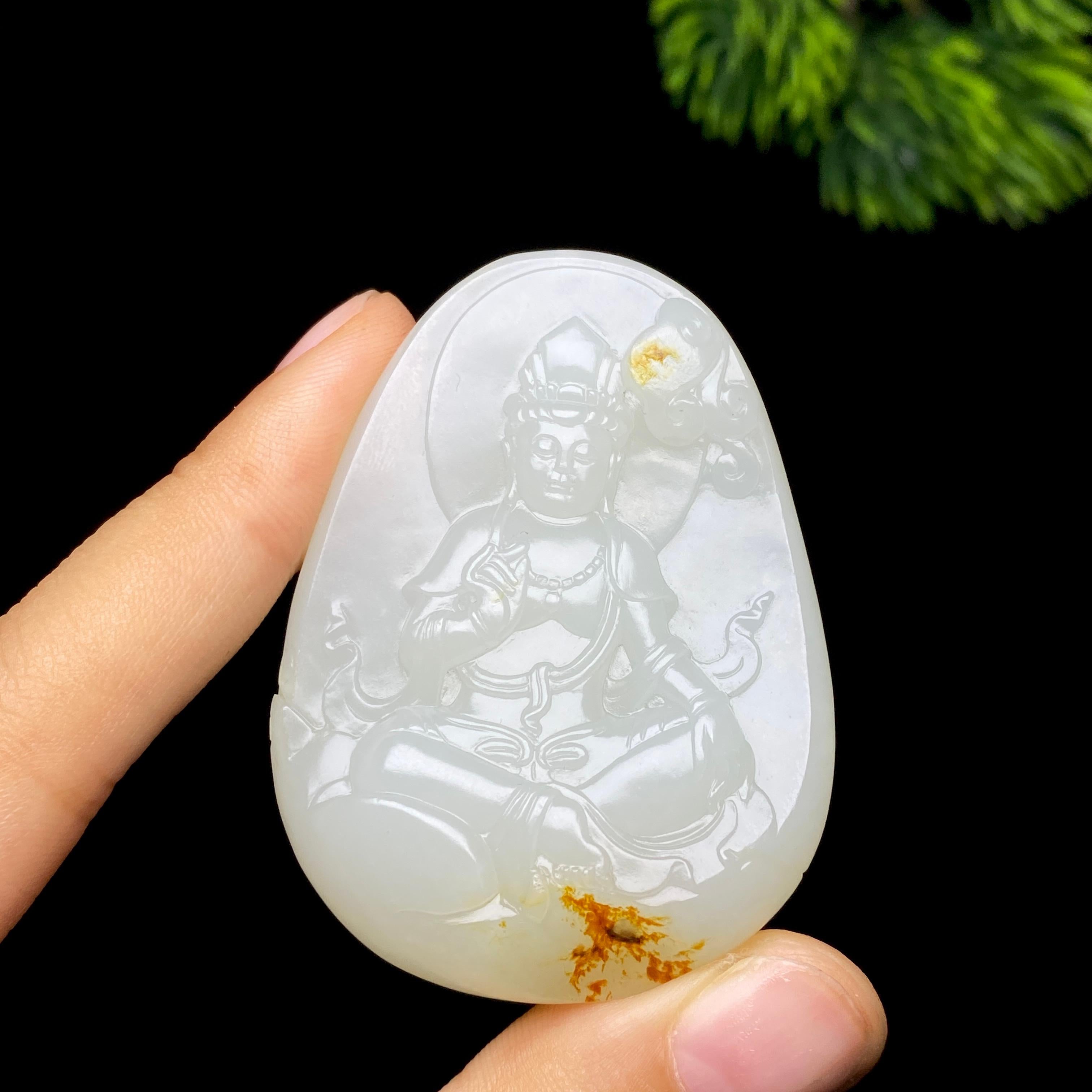 和田玉籽料观音（49.3g）