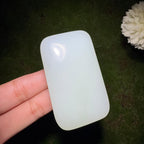 和田玉白玉带翠平安无事牌（96.0g）