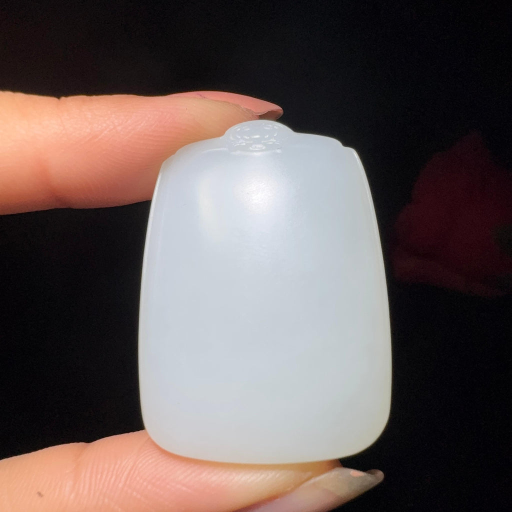秒杀精品和田玉白玉平安无事牌（23.3g）