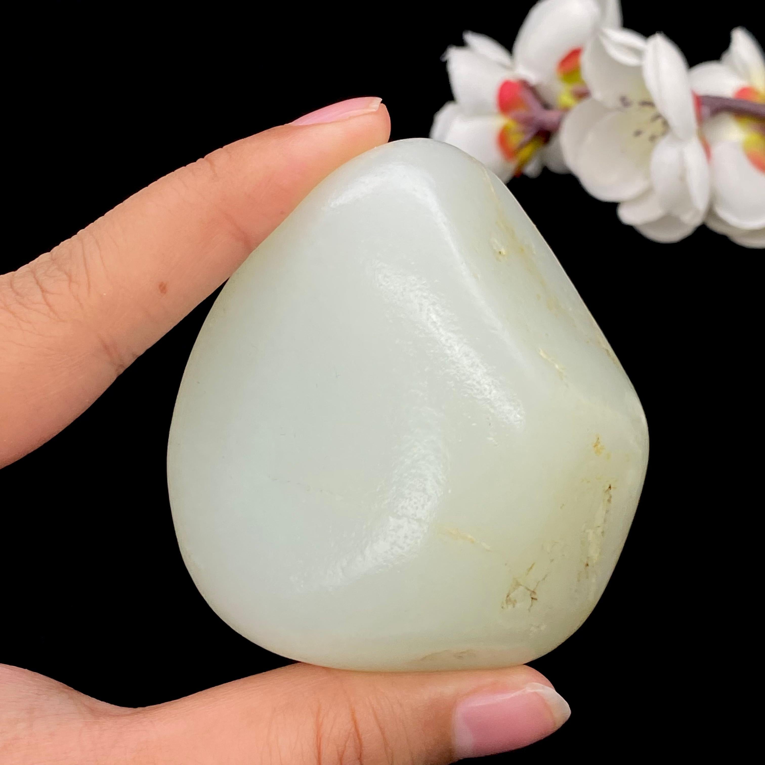 和田玉洒金皮籽料手把件（170.3g）