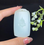 和田玉糖白玉莲花无相佛平安无事牌（48.9g）