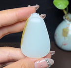 新疆和田玉且末糖白羊脂玉平安无事牌（27.5g）