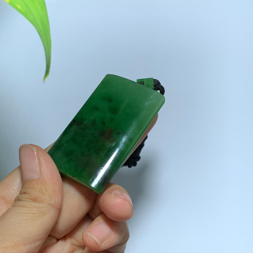 碧玉粉绿无事牌挂件（33.0g）
