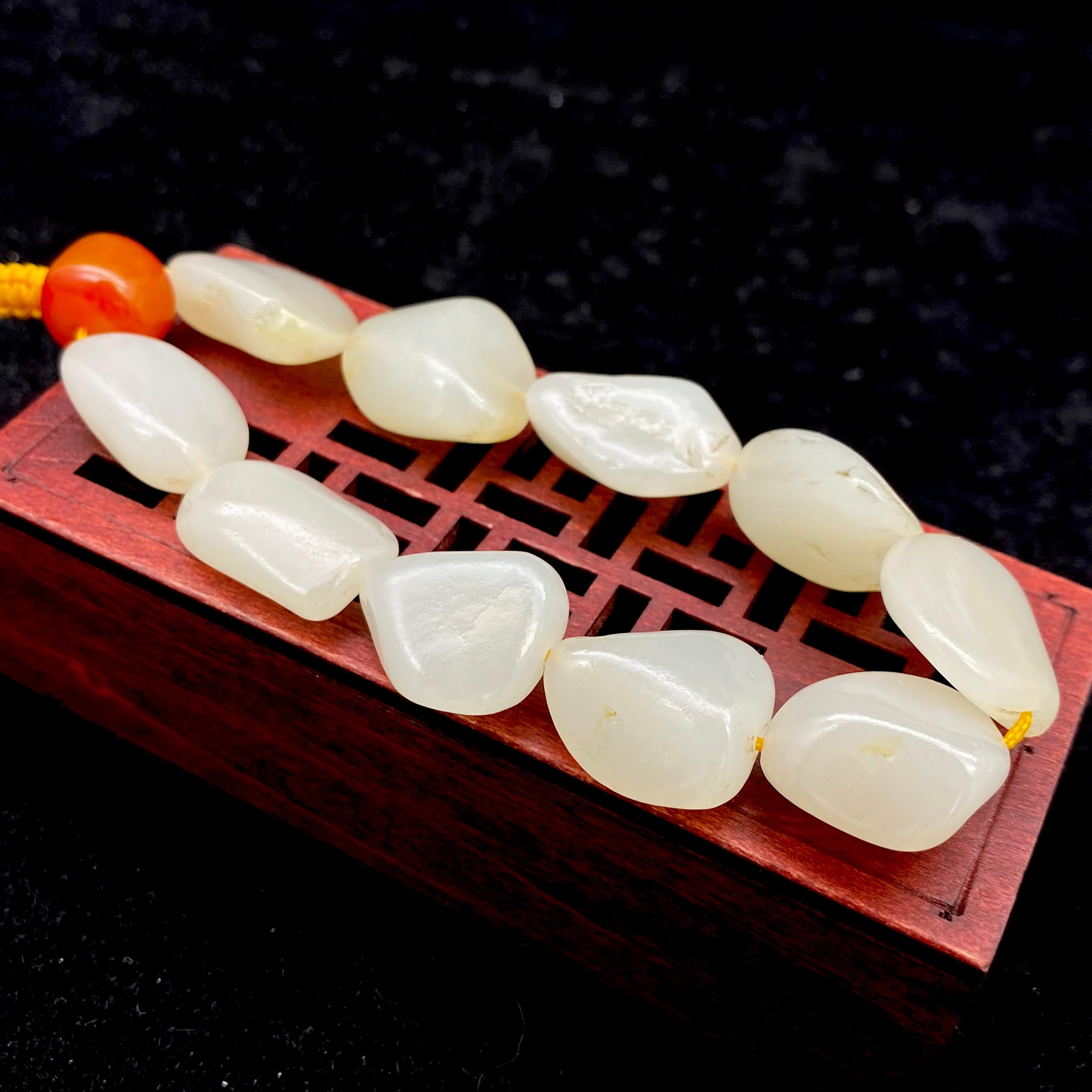 和田玉白玉【精品手串】（43.4g）