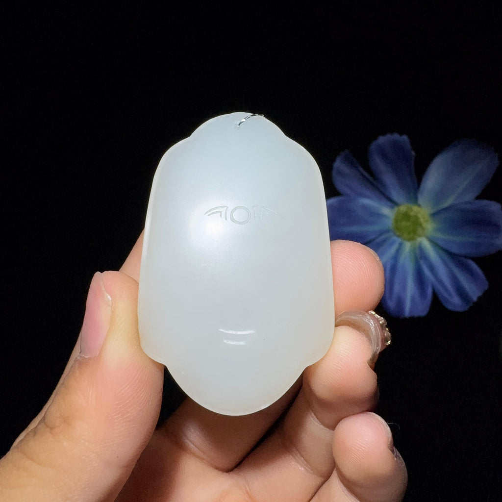 和田玉籽料平安无事牌（26.6g）