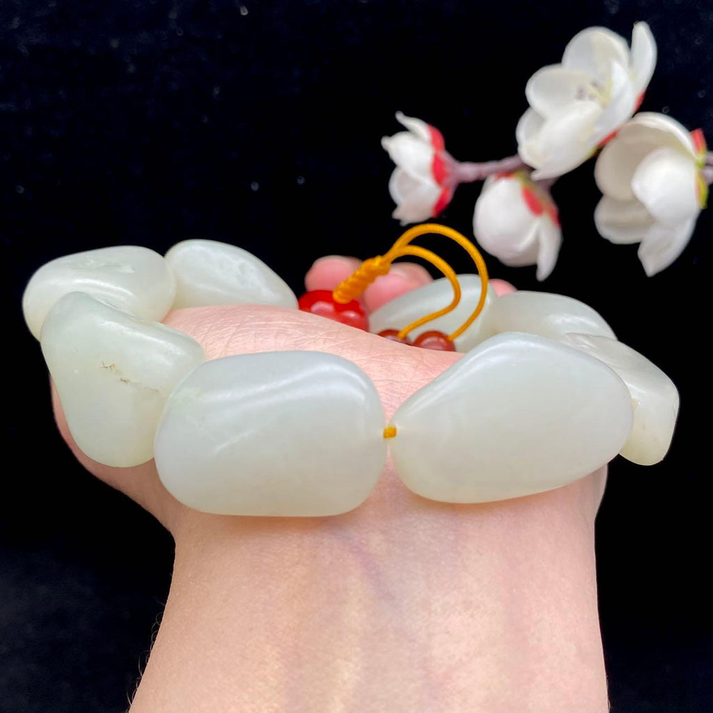 和田玉白玉籽料【精品手串】（97.2g）