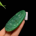 精品和田碧玉粉青观音挂件（51.2g）